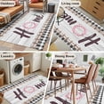 thumbnail image 5 of Area Rugs 2.7'x5', Spring Flowers Carpet for Living Room Bedroom Dining Room, Farmhouse Watercolor Black Plaid Wood Grain Throw Kitchen Rugs Non Slip Washable Rectangle Indoor Outdoor Rugs, 5 of 8