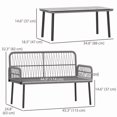 thumbnail image 2 of 2-Piece Patio Furniture Wicker Outdoor Loveseat, All-Weather Rattan Conversation for Backyard, Balcony and Deck with Soft Cushions and SideTable, 2 of 7
