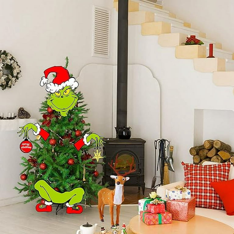 3pcs Grinch Christmas Tree Topper Decoration, Elf Head, Arms and Legs for  Christmas Tree, Stole Christmas Elf Stuffed Stuck Tree Topper Garland  Ornaments 2023 - $33.99