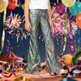 thumbnail image 4 of KAUOD Girls Sequins Flare Pants School Dance Wide Leg Bell-Bottom Pants Kids Toddler Glitter Elastic Waist School Trousers, 4 of 4