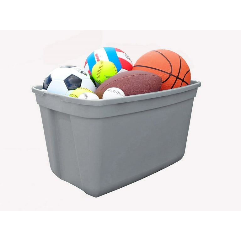 30 Gallon Grey Storage Tote Edge Plastics Inc Walmart