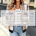 thumbnail image 4 of Ihhxva Women's Plaid Bomber Jacket, Cropped Zip Up Long Sleeve Coat with Pockets, Collared Checkered Casual Winter Fashion Outerwear, S - 2XL, 4 of 8