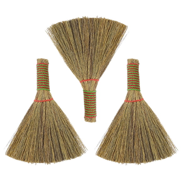 Topbathy 3Pcs Manual Hand Broom Set Assorted Color Wear Resistant Desktop Dust Duster for Car