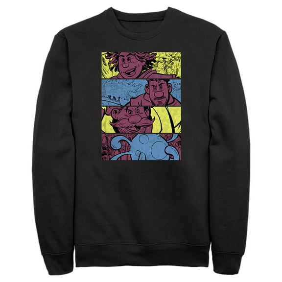 Men's Strange World Clade Family Comic Strips Sweatshirt Black X Large