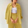 thumbnail image 2 of Conjunto casual de dos piezas para mujer con blusa ancha y pantalones elásticos - Tallas S-XL, 2 of 5