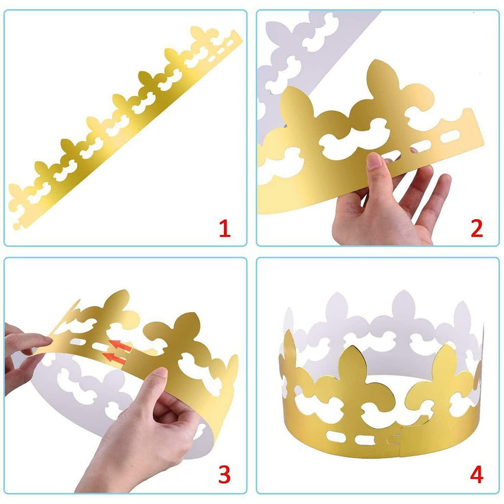 Gold Foil Paper Crown (DZ)