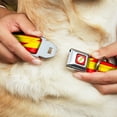 thumbnail image 2 of DC Comics Pet Collar, Dog Collar Metal Seatbelt Buckle, The Flash Bolt Stripe Reds Yellows, 9.5 to 13 Inches 1.0 Inch Wide, 2 of 9
