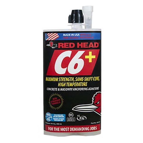 Red Head Epoxy Anchor,Cartridge,2:1 Ratio C6P-30
