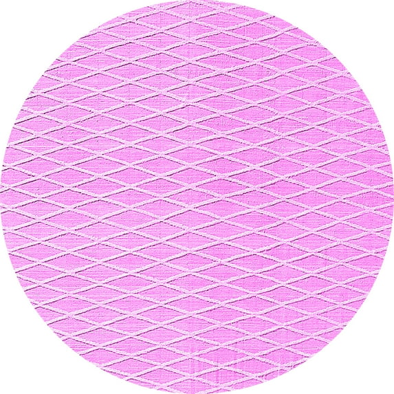 Ahgly Company Indoor Round Solid Pink Modern Area Rugs, 5' Round