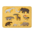 thumbnail image 1 of LADDKE Prehistoric Cartoon Ancient Mammal Ice Age Extinct Like Doormat Floor Rug Bath Mat 23.6x15.7 inch, 1 of 1