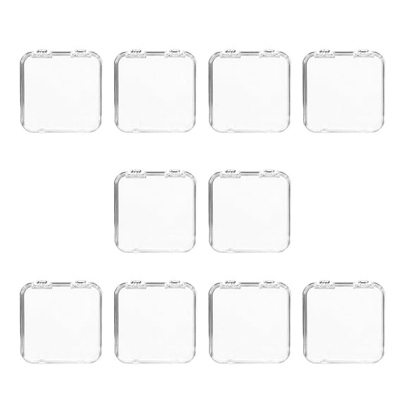 10 Pcs Clear Acrylic Nails Organized Box For Storage And Salon Supplies Protective Nails Storage Box