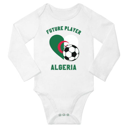 

Future Algeria Soccer Player Baby Long Slevve One-pieces (White 6-12 Months)