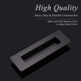 thumbnail image 2 of (2 Pack) Black Rectangular Recessed Flush Handles Sliding Door Pulls Stainless Steel Closet Door Finger Pulls 6 Inch(150mm) Length Flush Pull Handles, 2 of 7