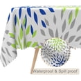 thumbnail image 2 of 60x84inches Abstract Dahlia Flower Table Cloth Modern Geometric Floral Tablecloth Stain Resistant Wrinkle Free Table Cover for Dining Room Kitchen Indoor Outdoor Picnic Party Decorations, 2 of 7