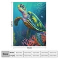thumbnail image 4 of Nawypu Sea Turtle Blanket Ocean Turtle Decor Throw Blankets Cozy Flannel Soft Warm Plush Lightweight Nautical Blanket Sea Turtle Gifts for Men Women Boys Girls Teens Kids for Couch Sofa Bed, 4 of 6