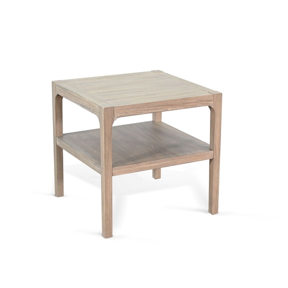 Sunny Designs Wheat-Finish Square End Table with Open Shelf