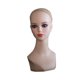 thumbnail image 3 of Cabeza de maniquí femenino realista, cabeza de PVC de maniquí, soporte de exhibición de cuello largo con listones de pelucas de maquillaje para el, 3 of 8