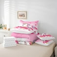 thumbnail image 6 of jejeloiu Rainbow Kawaii Unicorn Twin Bedding Sets 7-Piece,Magic Animal Bedding Comforter Set,Pink Heart Print Sheet Sets For Children,Breathable Home Decor, 6 of 8