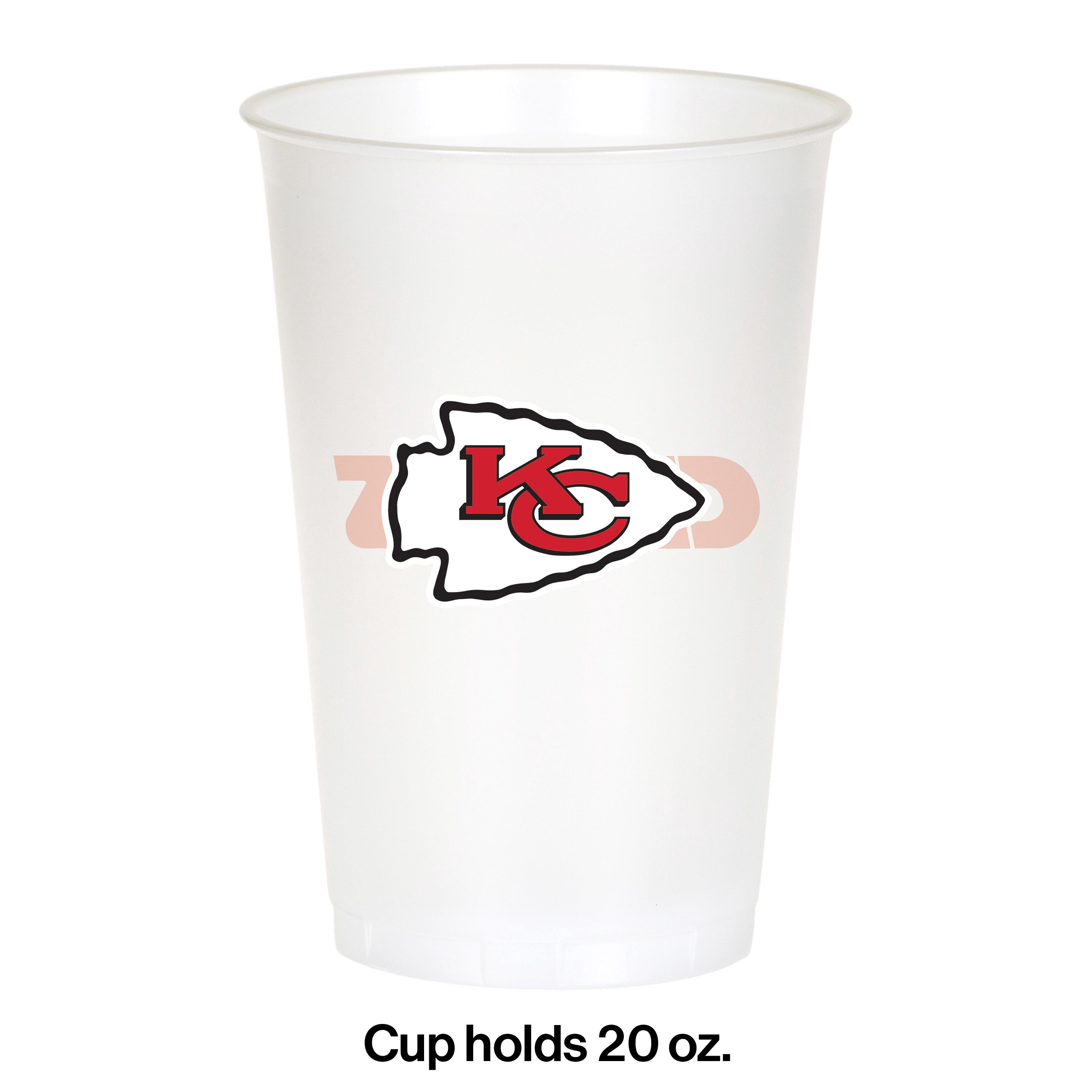 Kansas City Chiefs Plastic Cups, 24 Count for 24 Guests