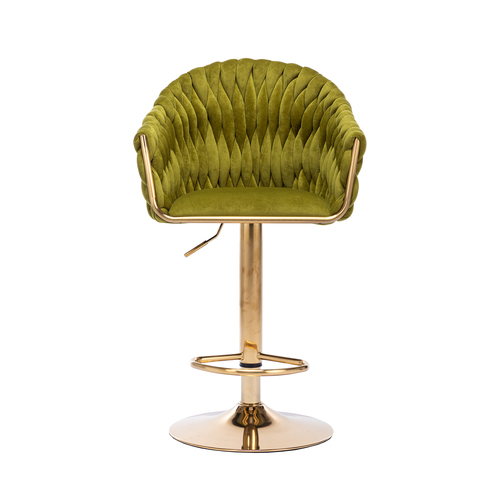 Vintage Bar Stools, Highquality 360° Swivel Height Adjustable Bar stools with Curved Backrest