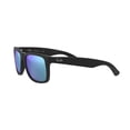 thumbnail image 6 of Ray-Ban Justin Sunglasses for Women and Men with Rubber Black Frames and Blue Flash Lenses, Size 55, 6 of 10
