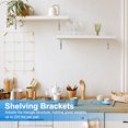 thumbnail image 6 of Wall Shelf Brackets, Heavy Duty Stainless Steel Collapsible Wall Mounted Shelf Bracket Removable Space Saving for Table 8", 6 of 7