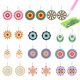 thumbnail image 1 of Pendientes Pintura Diamantes 12 Pares Doble Cara para Mujeres Y Niñas Artesanal, 1 of 8