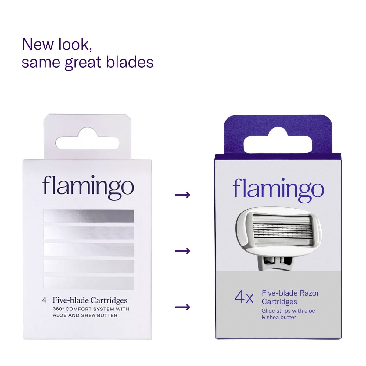 (6 pack) Flamingo 5-Blade Women's Razor Blade Refills, 4 Count