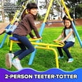 thumbnail image 5 of Sportspower Super 1st Metal Swing Set with Trapeze, Teeter-Totter, 6' Slide with Lifetime Warranty & Bonus Anchor Kit, for Kids 3-8, 5 of 10
