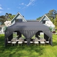 thumbnail image 6 of TROPOW 10x20 Heavy Duty Pop up Canopy Tent with 6 Sidewalls, Commercial Instant Canopies Tents for Parties Gazebos with Roller Bag, All Season Wind & Waterproof UPF50+,Thickened Hexagonal Frame, 6 of 7