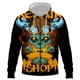 thumbnail image 1 of Sudadera con capucha y cremallera para hombre y mujer, ropa de calle con estampado 3D de calavera, estilo Harajuku, informal, primavera y otoño, 2024, 1 of 6