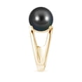 thumbnail image 3 of Angara Solitaire Tahitian Cultured Pearl Double Shank Ring in 14K Yellow Gold for Women | June Birthstone Jewelry for Her, 3 of 8