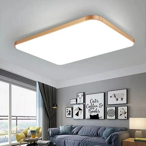 Plafonnier LED avec 24W Étanche IP56 2400LM Blanc Froid 6000K Carré Lampe de Plafond pour Extérieur, Salle de Bain, Couloir, Balcon, Garage, Cuisine 3030CM [Classe énergétique A]