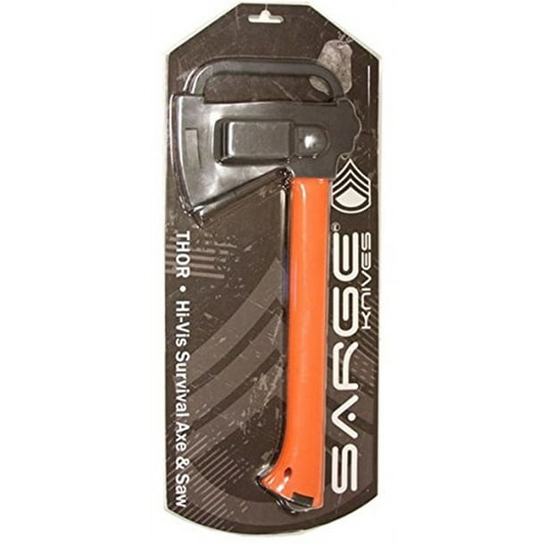 Sarge Sk 952c Thor Hi Vis Survival Axe Saw In Clamshell Walmart Com Walmart Com