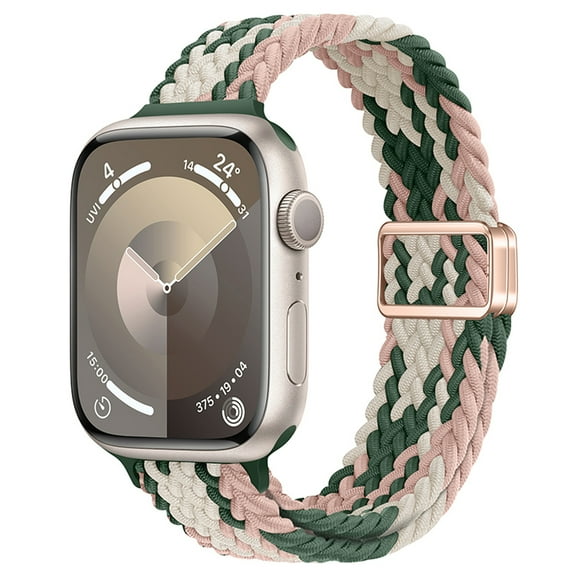 Braided Band With Magnetic Snap Compatible for Apple Watch Band 38mm 40mm 41mm, Colorful Soft Breathable Nylon Sport Loop Strap Bracelet for iWatch Series 9 8 7 6 SE 5 4 3 2 1, F