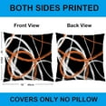 thumbnail image 2 of Set of 2 Abstract Orange Stripes Gray Black White Throw Pillow Covers Modern Decorative Pillow Cases Home Decor Square 18x18 Inches Pillowcases, 2 of 6