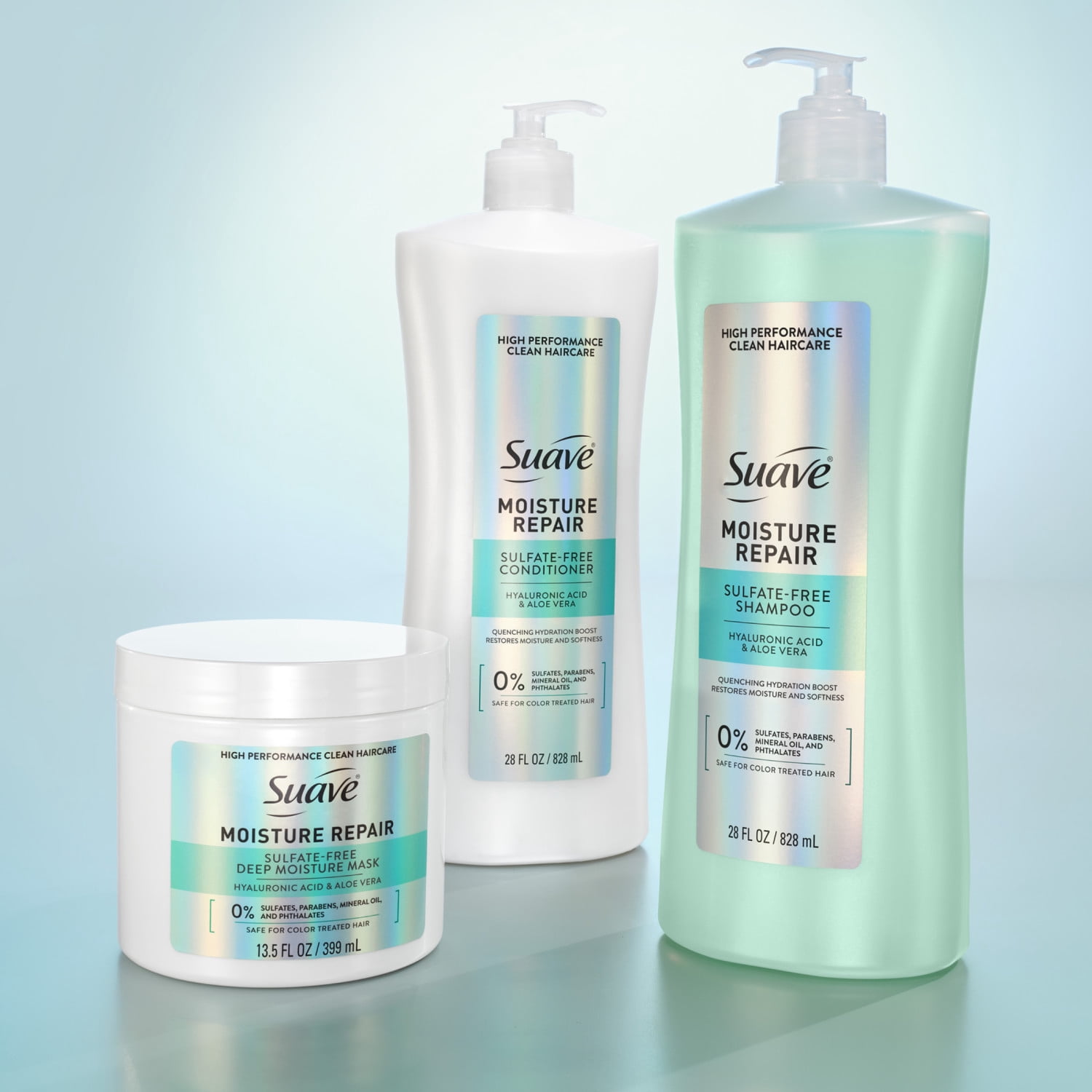 Suave Moisture Repair Sulfate-Free Deep Moisture Mask with Hyaluronic Acid, 13.5 FL OZ