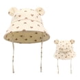 thumbnail image 2 of WQNVRNR Toddler Baby Sun Hat- Bucket Hat UPF 50+ Sun Protection Adjustable Wide Brim Beach Hats Beige Size 1 Years, 2 of 9