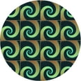thumbnail image 1 of Ahgly Company Indoor Round Patterned Green Snake Green Area Rugs, 7' Round, 1 of 1