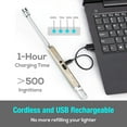 thumbnail image 2 of Electric Lighter - USB Rechargeable Candle Lighters, Long Grill Lighter with Flexible Neck, Windproof Flameless Plasma Lighter, Arc Lighter for Camping, Cigarettes and Stove, Gold, 2 of 11