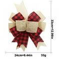 thumbnail image 2 of Christmas Buffalo Plaid Bow Burlap Black White Plaid Bows for Wreath Kitchen Decor 11.8 x 9.4 inch, 2 of 5