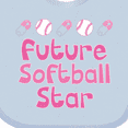 thumbnail image 4 of Inktastic Future Softball Star Girls Baby Bib, 4 of 4