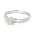 thumbnail image 3 of 10k White Gold Oval Opal And Diamond Ring, 3 of 6