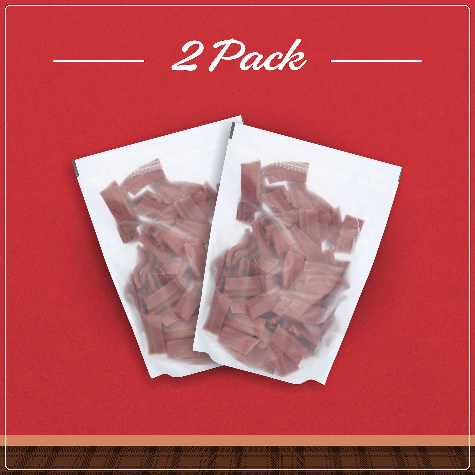 (4 pack) Ol' Roy Bark'n Bac'n Dog Treats, Original, 25 oz Pouches, Twin Pack