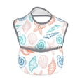 thumbnail image 2 of Bingfone Mess-Proof Baby Bib - Waterproof Bib For Baby Boy Or Girl With Food Catcher Pocket, Unisex-Colorful Seashells1, 2 of 8
