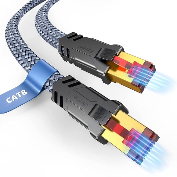 Cable Ethernet Snowkids Cat 8, 1 m, 40 Gbps, 2000 MHz, RJ45