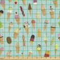thumbnail image 2 of Ambesonne Ice Cream Fabric by the Yard Upholstery, Yummy Fruity, 2 Yards, Multicolor, 2 of 5