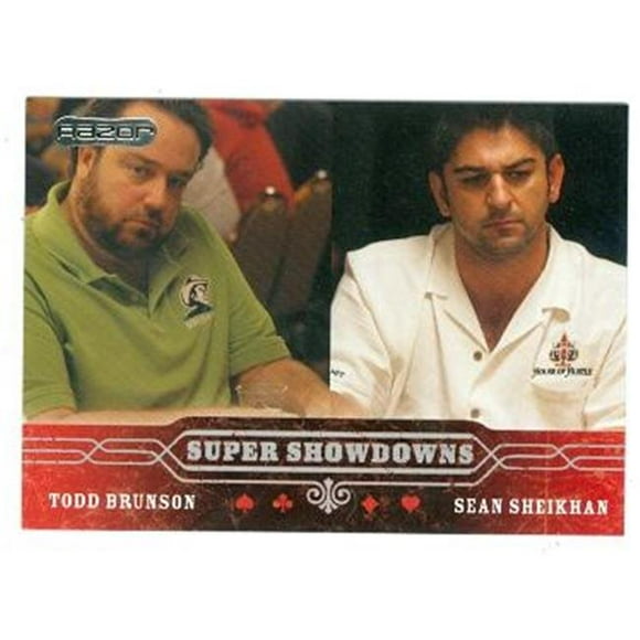 Todd Brunson et Sean Seikhan trading card 2006 Rasoir Poker No.50 (WSOP WPT Joueur de Poker)