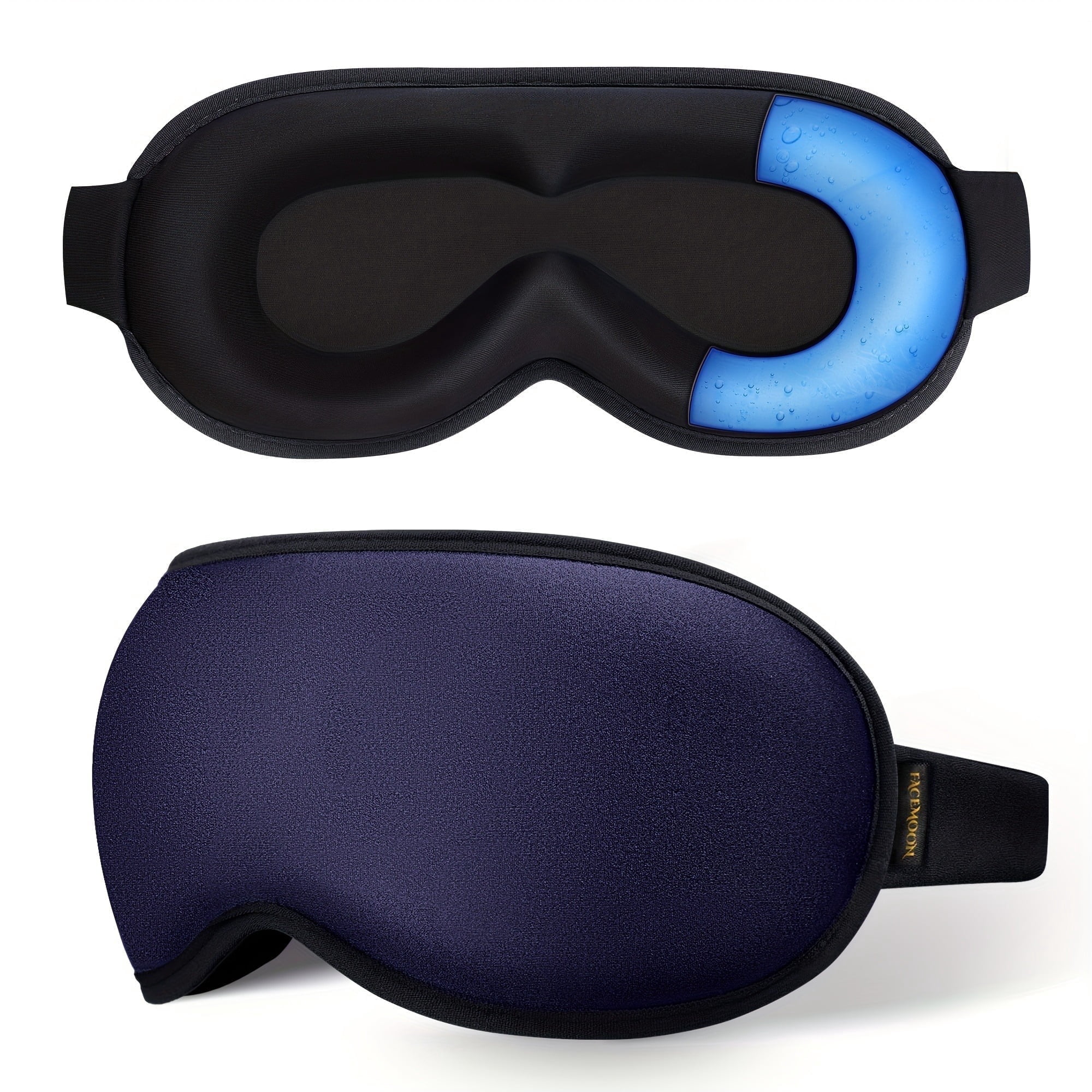 FACEMOON Cooling Gel Eye Mask - 3D Sleep Mask for Sleeping, Cold Compress for Puffy Eyes & Migraines Relief