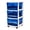White Frame/Blue Drawers, variant on HOMZ 3-Drawer Cart Organizer with Removeable Wheels, Medium, White & Blue